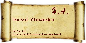 Heckel Alexandra névjegykártya