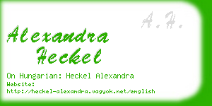 alexandra heckel business card